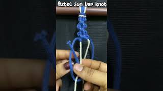 Easy macrame knots | Aztec sun bar knot #craft #macrame #trendingshorts #macrametutorial #trending
