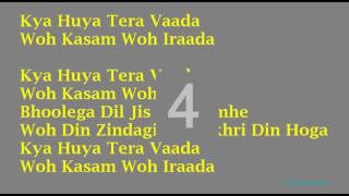 Kya hua tera wada(karaoke)