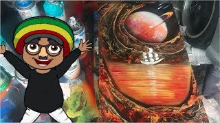 beginners spray paint space painting easy