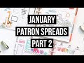 Plan With Me // January Patron Spreads Part 2! // Marysol and Gianna  // Big Happy Planner