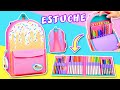 DIY Estuche MOCHILA HELADO🍦 MINI MALETA Episodio #2 para el regreso a clases 🌈 Manualidades aPasos