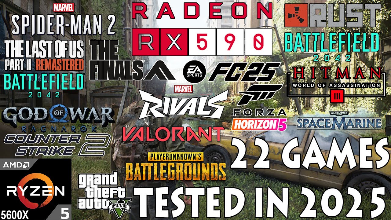 RX 590 : Test in 22 Games in 2025