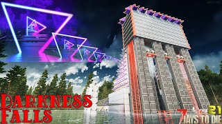 Zombies Dumbfounded By This Block!  Ultimate Darkness Falls Horde Base - 7 Days to Die Alpha 21