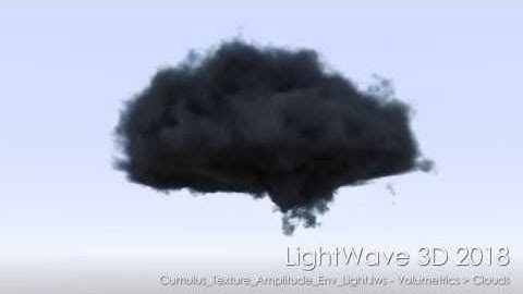 LightWave 3D 2018: Cumulus Texture Amplitude Env Light scene rendered
