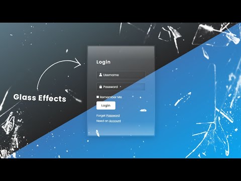 Animated Login Form Design using Html & CSS | Glassmorphism