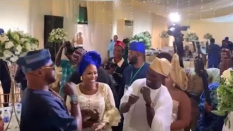 ODUNLADE ADEKOLA DEFEATS NIYI JOHNSON ON THE DANCE FLOOR AT HIS TWINS NAMING CEREMONY