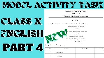 Model Activity Task Class 10 English Part 4#Class10 Model Activity Task English Part 4