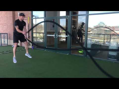 Battle Ropes - Alternating Waves with Jump Squat
