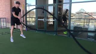Battle Ropes - Alternating Waves with Jump Squat