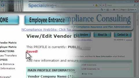 Vendor Walk-Through Tutorial Video