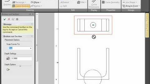 Broken Out Section Views in IRONCAD Drawings