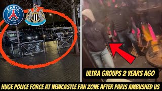 Newcastle Uniteds Paris Fan Zone In 2026 After It Was Attacked By Psg Ultras 2 Years Ago
