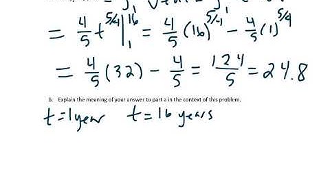 Finding and Interpreting Integral of Rate of Change