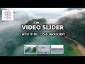 Video Slider Using Css And Javascript | Fullscreen Video Slider Background | Developer Duniya
