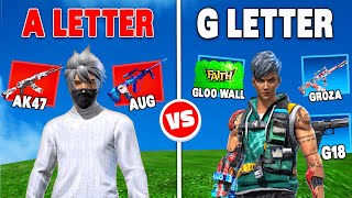 A TO Z Letter Item Challenge in Free Fire