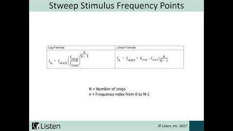 SoundCheck Tutorial #3-3 Stimulus - Frequency Stepped Sweep