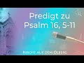 15.09.2024 | Predigt zu Psalm 16, 5-11