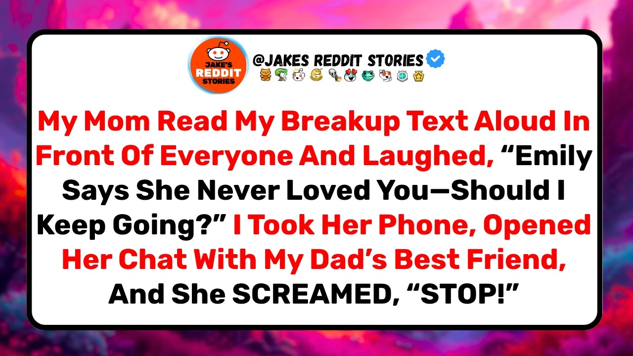 My mom stood in the kitchen doorway holding my unlocked phone and read my breakup text aloud to our entire yard, laughing. “Emily says she never loved you,” she announced. “Should I keep going?”...