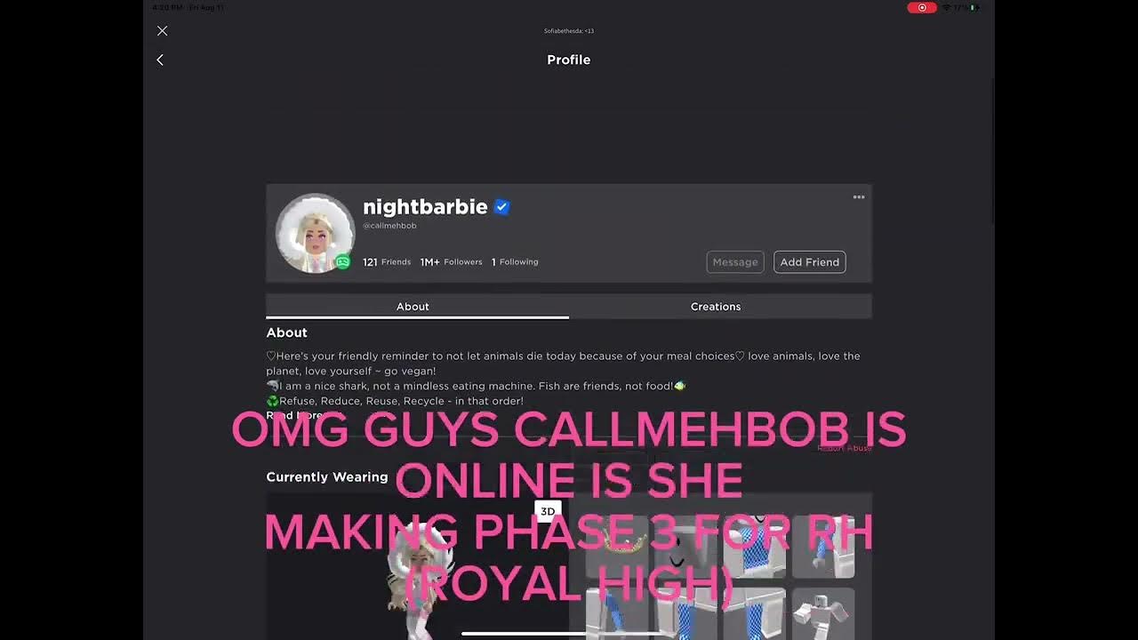 CALLMEHBOB ONLINE MAKING PHASE 3 FOR NEW SCHOOL? (This is not fake ...