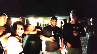 JIMBO LEAVES A PARTY UNAWARE THAT SOMEONE IS ROOF-SURFING HIS TRUCK