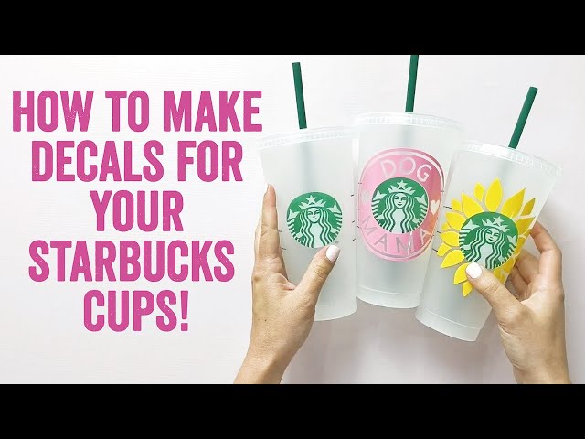 How to Make DIY Starbucks Cup Decals with your Cricut Machine! (FREE SVG  TEMPLATE!) 