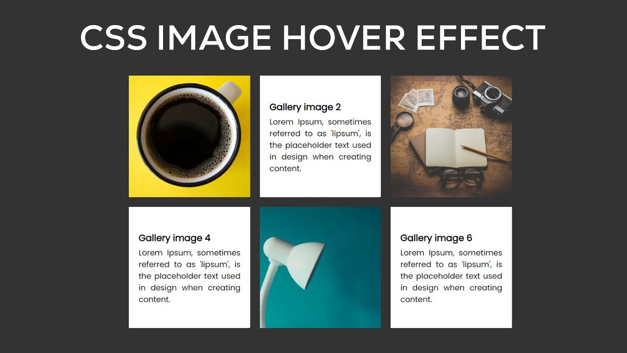 CSS Image Hover Effect - How to create image hover effect - YouTube