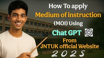How to Apply Medium of Instruction (MOI) from JNTUK official website || 2025 || Telugu