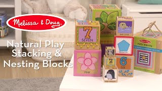 Melissa Doug Natural Play Early Learning Stacking Nesting Blocks