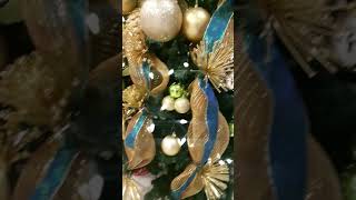O' Christmas Tree full of Teal and Gold
