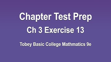 Chapter Test Prep - Ch 3, Exercise 13