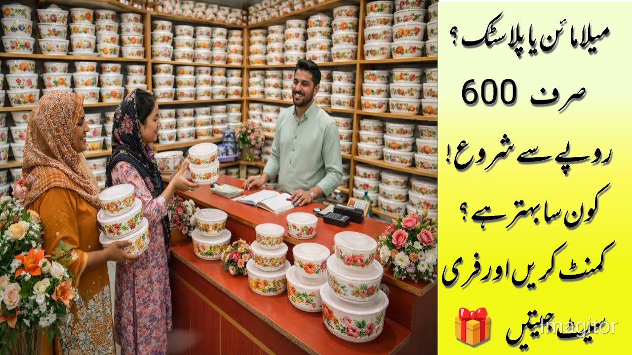 میلا مائن اور پلاسٹک تھری پیس بول سیٹ | گول اور چورس ڈیزائن | کون سا بہتر ہے؟ فری گفٹ آفر 🎁