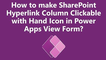 How to make SharePoint List Hyperlink Column Clickable with Hand Icon in Power Apps View Form?
