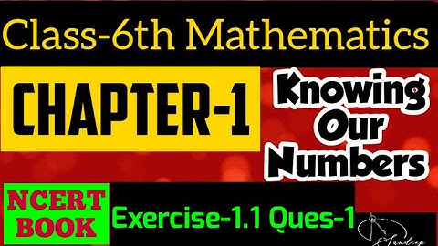 Class-6th/Mathematics/Chapter-1/Knowing Our Numbers/Ex-1.1/Ques.-1/NCERT BOOK  #class6thmathsncert