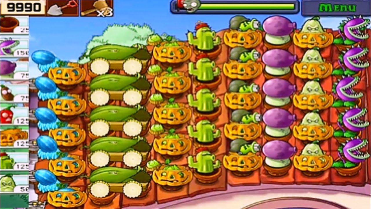 Plants vs Zombies | Survival Roof | Strategy Plants vs All Zombies Full ...