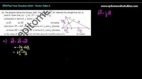 SPM Add Math Past Year Question 2004 - Vector
