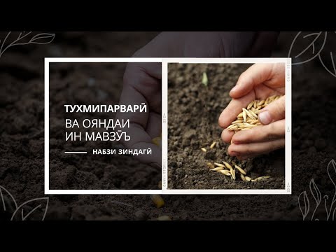 НАБЗИ  ЗИНДАГӢ ||| ТУХМИПАРВАРӢ ВА ОЯНДАИ ИН МАВЗӮЪ