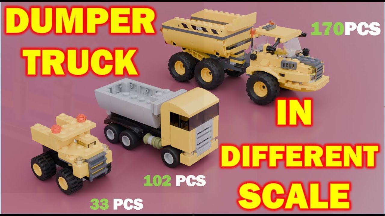 I Built 3 DUMPER TRUCKS in CRAZY Sizes (33 vs 102 vs 170 PCS)