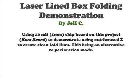 Laser Fold Lines for Box Making Using LightBurn