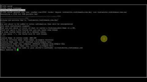 Generating CSR via command line