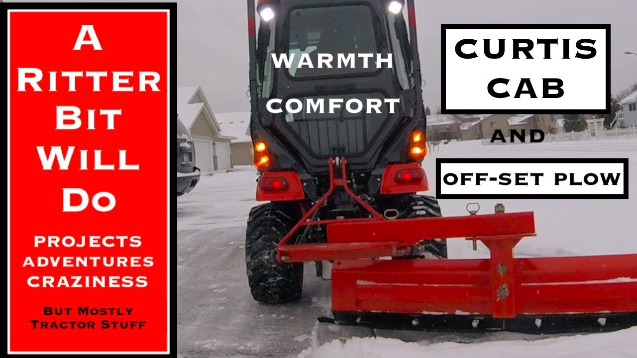 PLOWING SNOW IN A CURTIS CAB (Kubota BX Tractor) YouTube