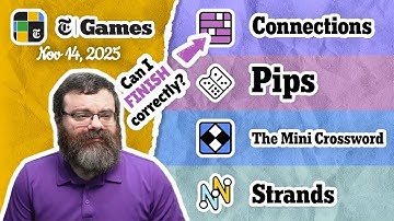 NYT Connections, Pips, Mini Crossword, and Strands | Nov 14, 2025