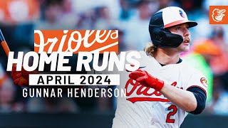All 9 Gunnar Henderson Home Runs in April | Baltimore Orioles