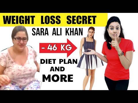 FINALLY Sara Ali Khan Weight Loss SECRET REVEALED 😮 46 Kgs Shocking Transformation Diet Plan -Review