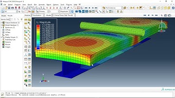 fire analysis of a composite beam( RC concrete slab+ steel beam) under bending load in Abaqus