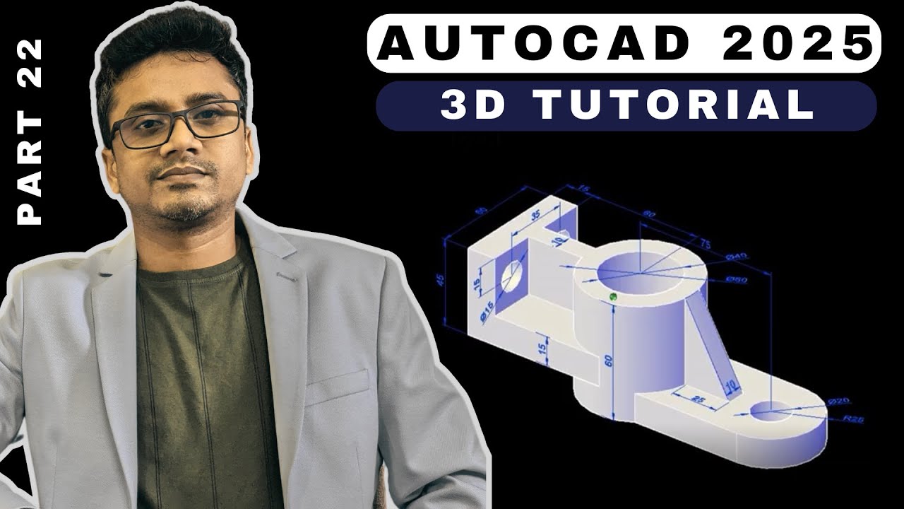 AutoCAD 3D Tutorial for Beginners || AutoCAD 3D modeling mechanical ...