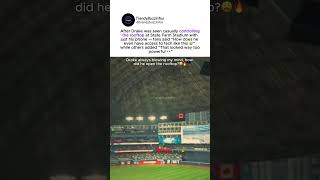 Drake’s “casually controlling the rooftop at State Farm Stadium with just his phone” #drake