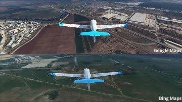MSFS2020 Google Maps MOD vs Bing Maps