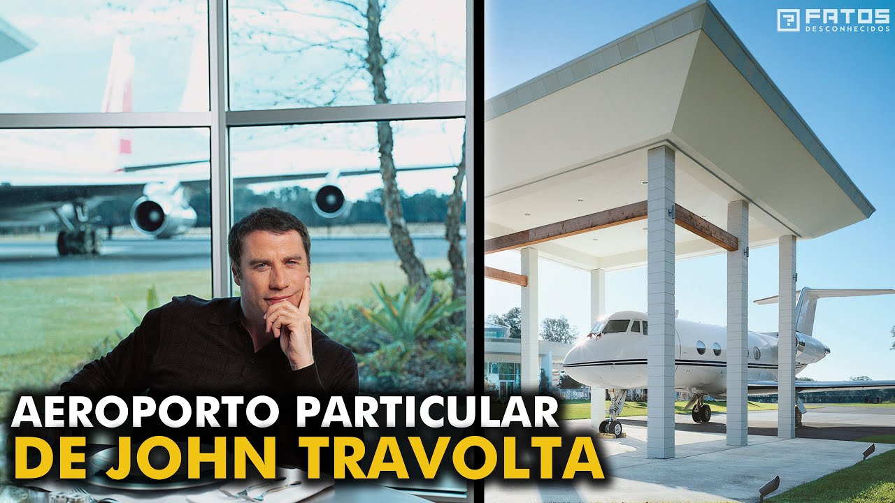 Assim é a mansão com aeroporto de John Travolta