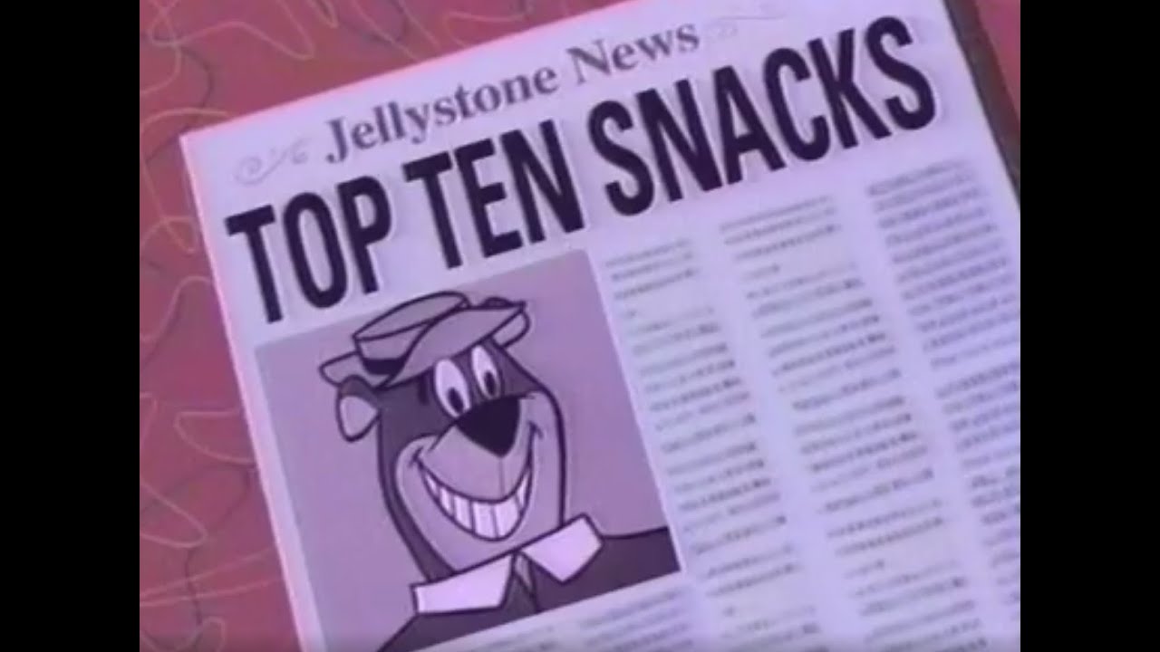YOGI & FRIENDS - 40 - VHS Color:    " Top Ten SNACKS " + "Yogi's Dream Grocer Commercial [TBS +]