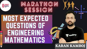 Most Expected Questions of ENGINEERING MATHEMATICS | GATE/ESE Exam | MISSION GATE 2021| Karan Kamboj